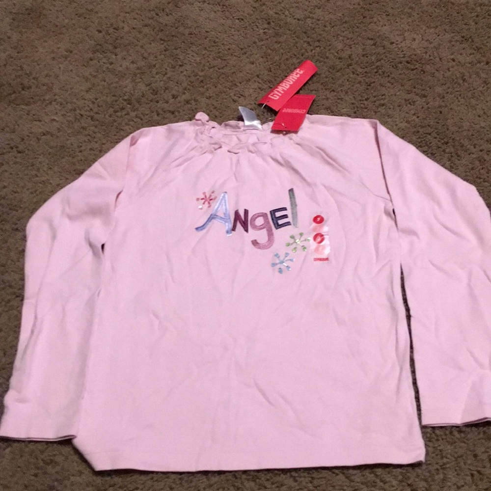 NWTs Vintage Gymboree pink Winter Princess “Angel “ top Sz 7